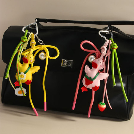 Breloques de sac pour femme en PU uni, collection Simple, décontractées