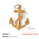 Pendentif double face creux en or 