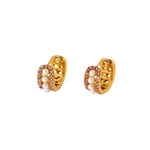 Ensembles De Boucles D'Oreilles Élégantes Et Étanches En Acier Inoxydable Pour Femmes De La Série Luxueuse h5 Image5