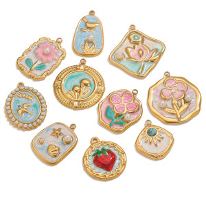 Pendentif Romantique À Faire Soi-Même En Acier Inoxydable Étanche Pour Femme (1 Pièce) h5 Image3