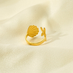 Bagues Ajustables Pour Femmes, En Acier Inoxydable, Étanches, En Forme De Tortue, Collection Romantique « Vacances ». h5 Image4