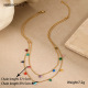 Collier double diamant couleur or Image14