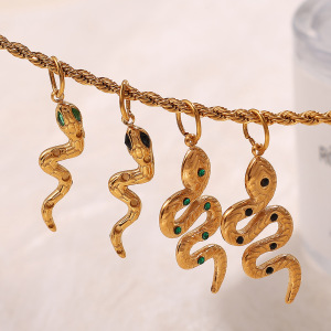 Pendentif Serpent Étanche En Acier Inoxydable Couleur Or (1 Pièce) h5 Image2
