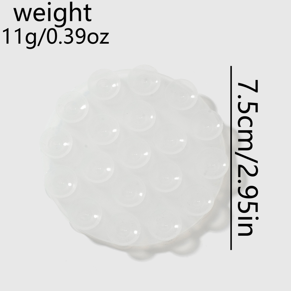 1 Ventouse Double Face Autocollante Antidérapante En Silicone Pour Téléphone Image2