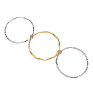 1 Bracelet Moderne Pour Femme Couleur Or Et Argent h5 Image5