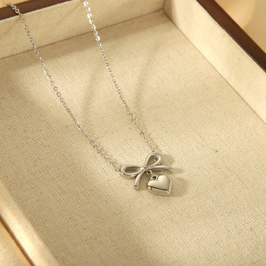 Colliers Pendentifs Pour Femmes En Acier Inoxydable Doré, Motif Cœur h5 Image3