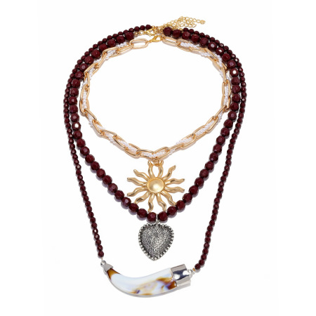 1 ensemble de collier de perles tendance
