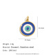 Pendentif œil goutte d'huile multicouche - or Image18