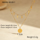Collier double couche en or 