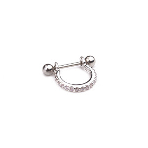 1 Pièce De Boucles D'Oreilles Piercing En Zircon Couleur Or Cuivré h5