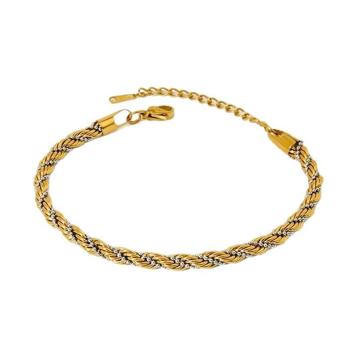Bracelet Femme Simple Series Daily Chain En Acier Inoxydable Étanche Couleur Or Image5
