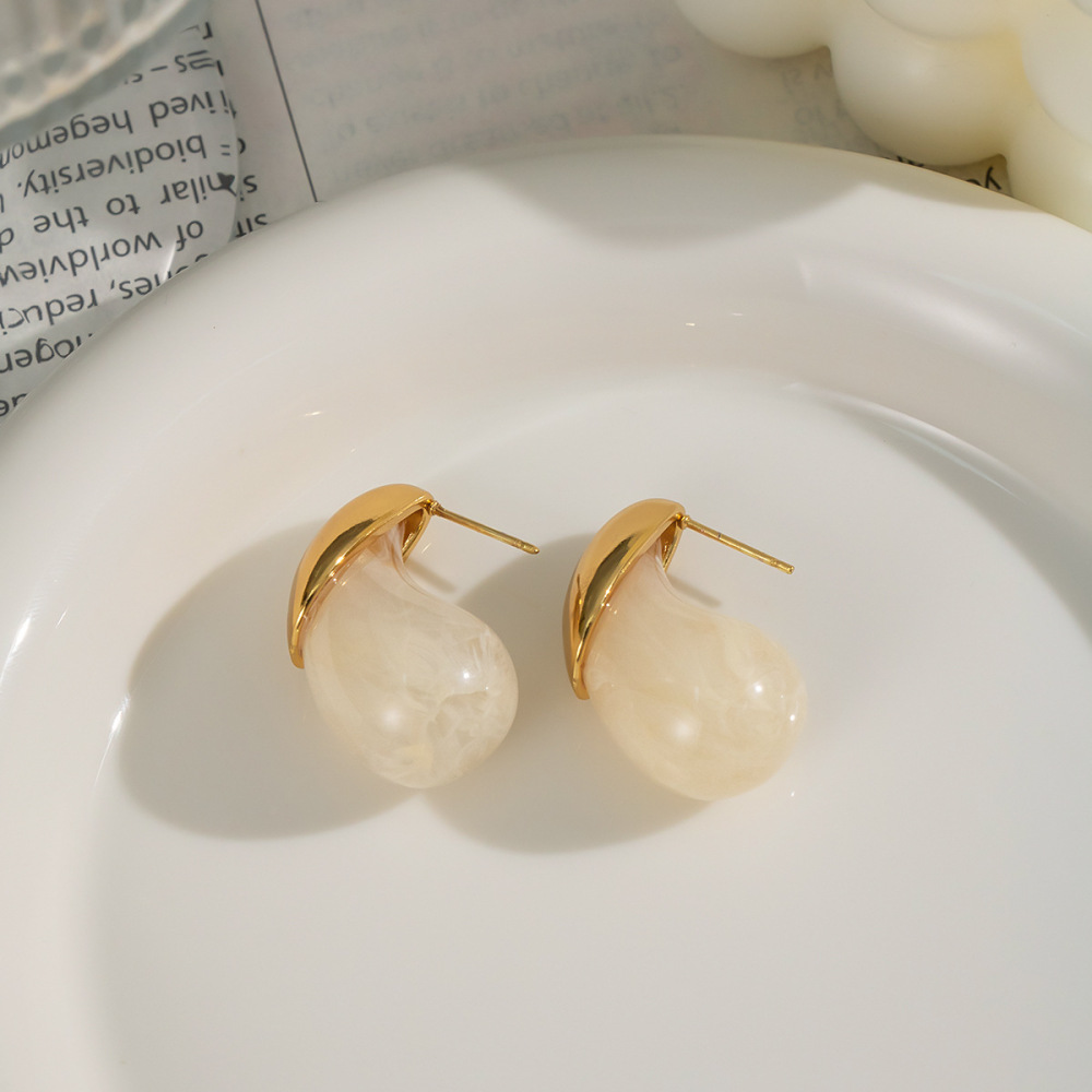 1 Paire De Boucles D'Oreilles En Forme De Goutte Image3