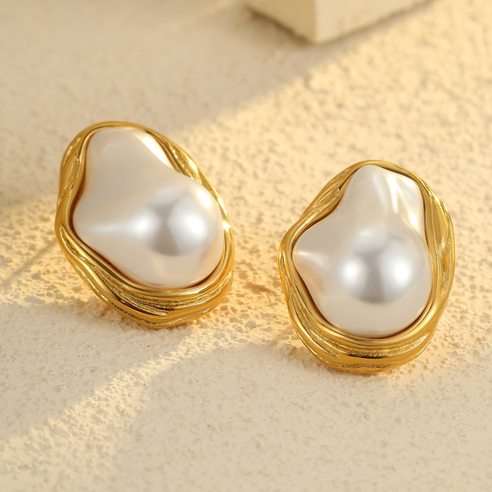 Boucles D'Oreilles Pendantes Pour Femmes, Collection Daily Flower, En Acier Inoxydable Étanche, De La Gamme Luxurious Series Image3