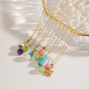 Colliers Pendentifs Élégants En Acier Inoxydable Pour Femmes, Série Simple h5 Image3