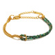 Bracelet chaîne torsadée avec coutures en pierre naturelle - or - 3 Image3