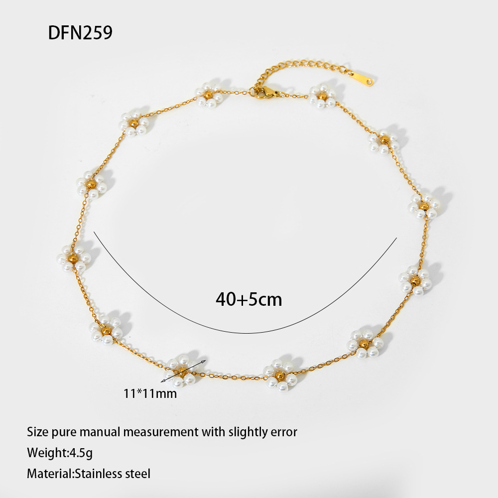 Colliers Pendentifs Pour Femmes En Acier Inoxydable Doré, Motif Fleur Douce