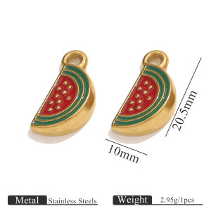 Pendentif Femme En Acier Inoxydable Étanche, Motif Fruits Naturels, À Faire Soi-Même (1 Pièce) h5