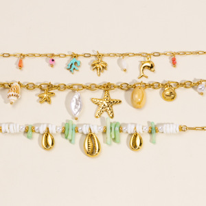 1 Paire De Colliers Pendentifs Tortues Diy En Acier Inoxydable Étanche Pour Femmes, Collection Romantique h5 Image3