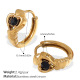Petites boucles d'oreilles en zirconium noir Image6