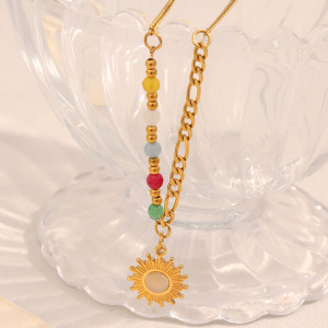 Collier Avec Pendentif Soleil Coloré, 1 Pièce h5 Image2