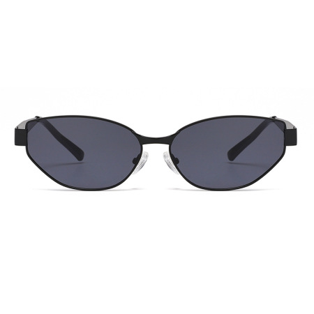 1 paire de lunettes de soleil simples en métal de couleur unie pour femmes 2