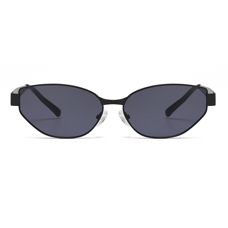 1 Paire De Lunettes De Soleil Simples En Métal De Couleur Unie Pour Femmes h5Image2