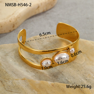 Bracelets Manchettes Luxueux Pour Femmes, En Acier Inoxydable Doré, À Motif Géométrique, Étanches. h5