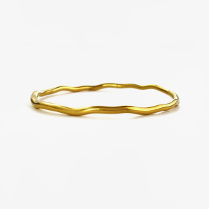 Bracelet Simple En Acier Inoxydable Étanche Couleur Or (1 Pièce) h5 Image2