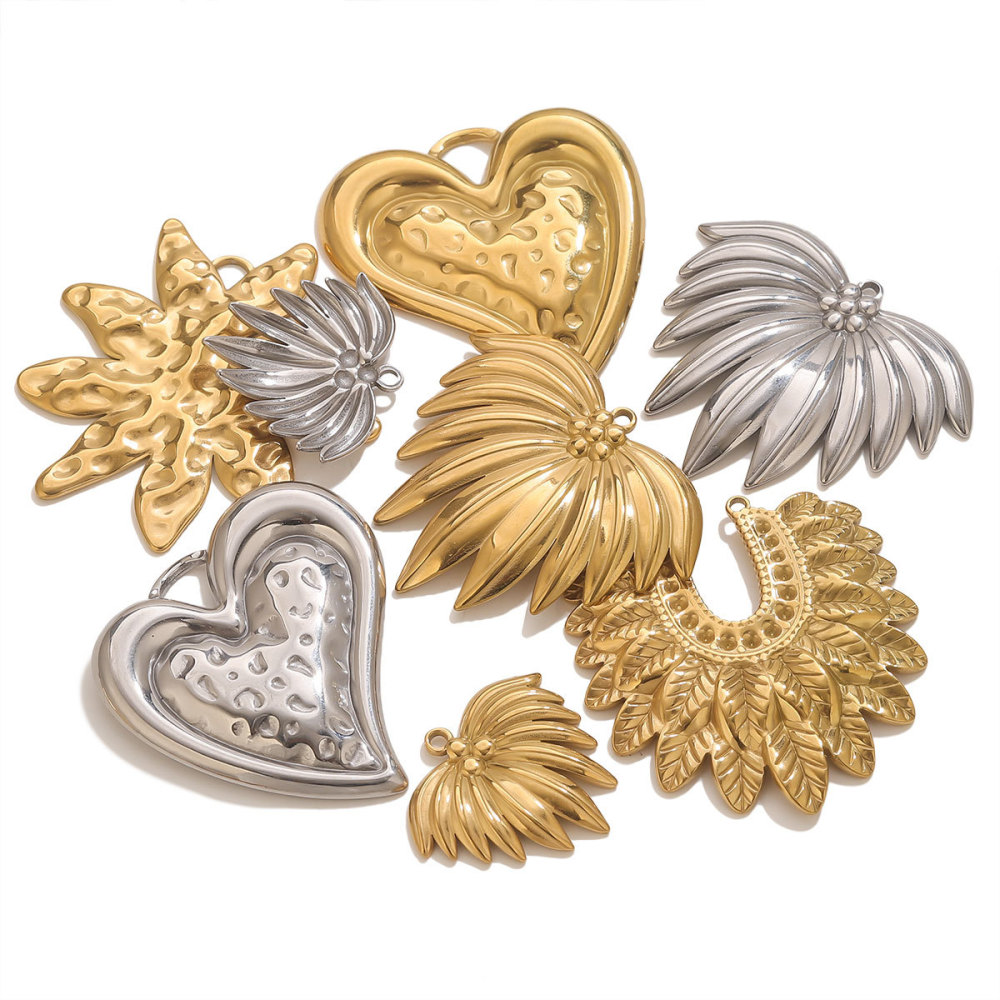 Pendentif Femme En Forme De Cœur, Étanche, En Acier Inoxydable (1 Pièce) Image4