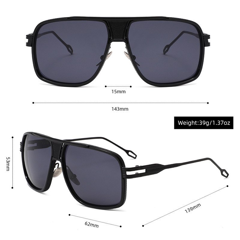1 Paire De Lunettes De Soleil Simples Pour Femmes, Couleur Unie Et Décontractée Image5