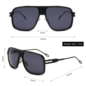 1 Paire De Lunettes De Soleil Simples Pour Femmes, Couleur Unie Et Décontractée h5 Image5