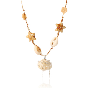 Collier Pendentif Femme En Forme De Tortue De Vacances, En Acier Inoxydable Étanche Couleur Or h5 