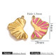 Pendentif en forme de goutte d'huile en or - Rose rouge 