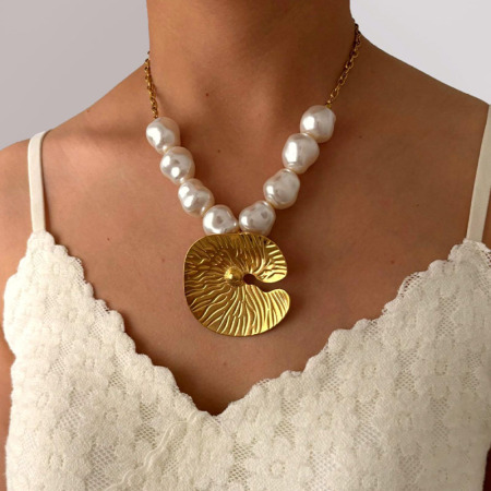 Collier pendentif étoile de mer en acier inoxydable étanche couleur or (1 pièce) 2