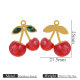 Pendentif Cerise Rouge 