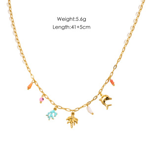 1 Paire De Colliers Pendentifs Tortues Diy En Acier Inoxydable Étanche Pour Femmes, Collection Romantique h5 