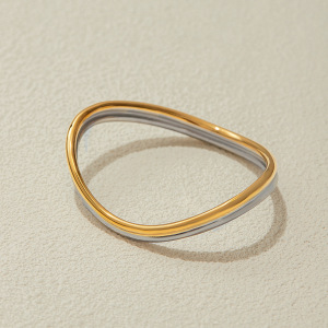 Bracelet Classique Irrégulier En Acier Inoxydable Étanche Pour Femme (1 Pièce) h5 Image6