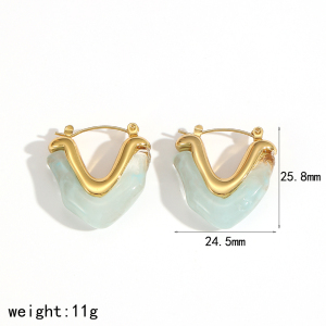 1 Paire De Boucles D'Oreilles Créoles Romantiques En Forme De Cœur h5 