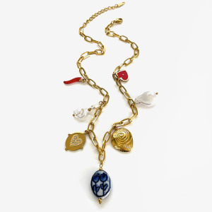 Collier Pendentif Étanche En Acier Inoxydable Couleur Or (1 Pièce) h5