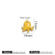 Petit pendentif doré double face dégoulinant d'huile - pieuvre jaune Image19
