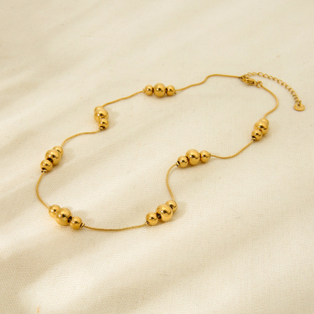 Collier pour femme en acier inoxydable, simple et polyvalent, étanche 2