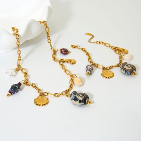 Colliers pendentifs pour femmes en acier inoxydable étanche, motif tortue de vacances, collection classique 2