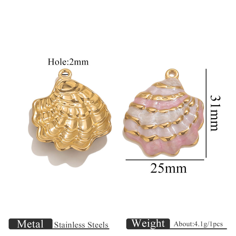 Pendentif Femme Sophistiqué En Acier Inoxydable, Étanche, Couleur Or (1 Pièce)