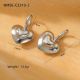 Boucles d'oreilles cœur couleur acier Image12