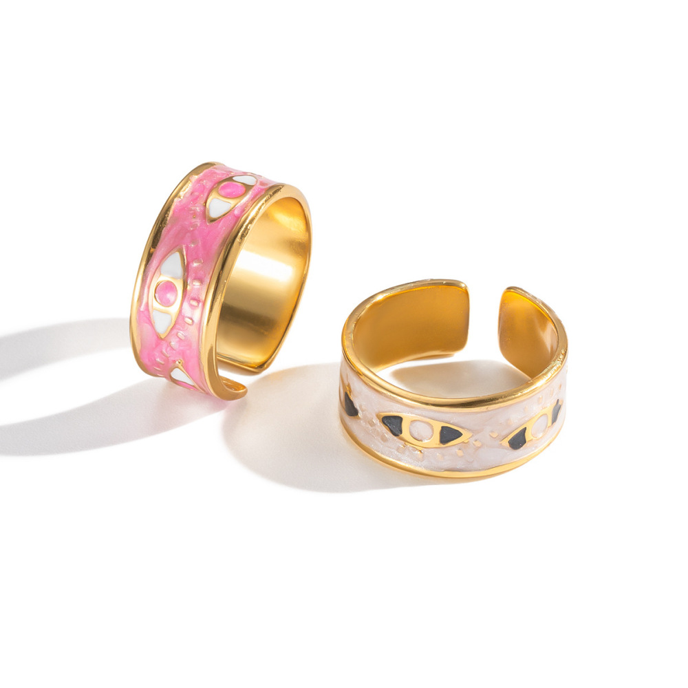 Bague Minimaliste Œil Du Diable En Acier Inoxydable Étanche (1 Pièce) Image5