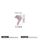 Pendentif goutte d'huile double face en or - Dauphin violet Image84