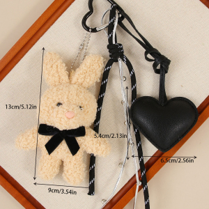 Charms De Sac Pour Femme En Polyester, Adorables Lapins En Peluche h5 