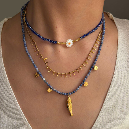 Collier de perles en pierre naturelle 1 pièce