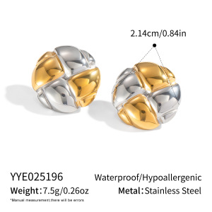 1 Paire De Boucles D'Oreilles À Clous En Acier Inoxydable Étanches De Couleurs Assorties h5 