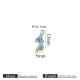 Pendentif double face en or, goutte d'huile, petit modèle, branche bleue Image62